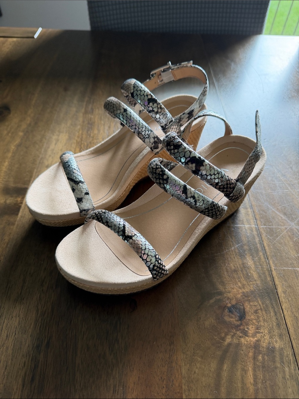 Vionic Kora Rac Boa Met Platform Wedge Sandal - NEW - NIB Size 7 / 38